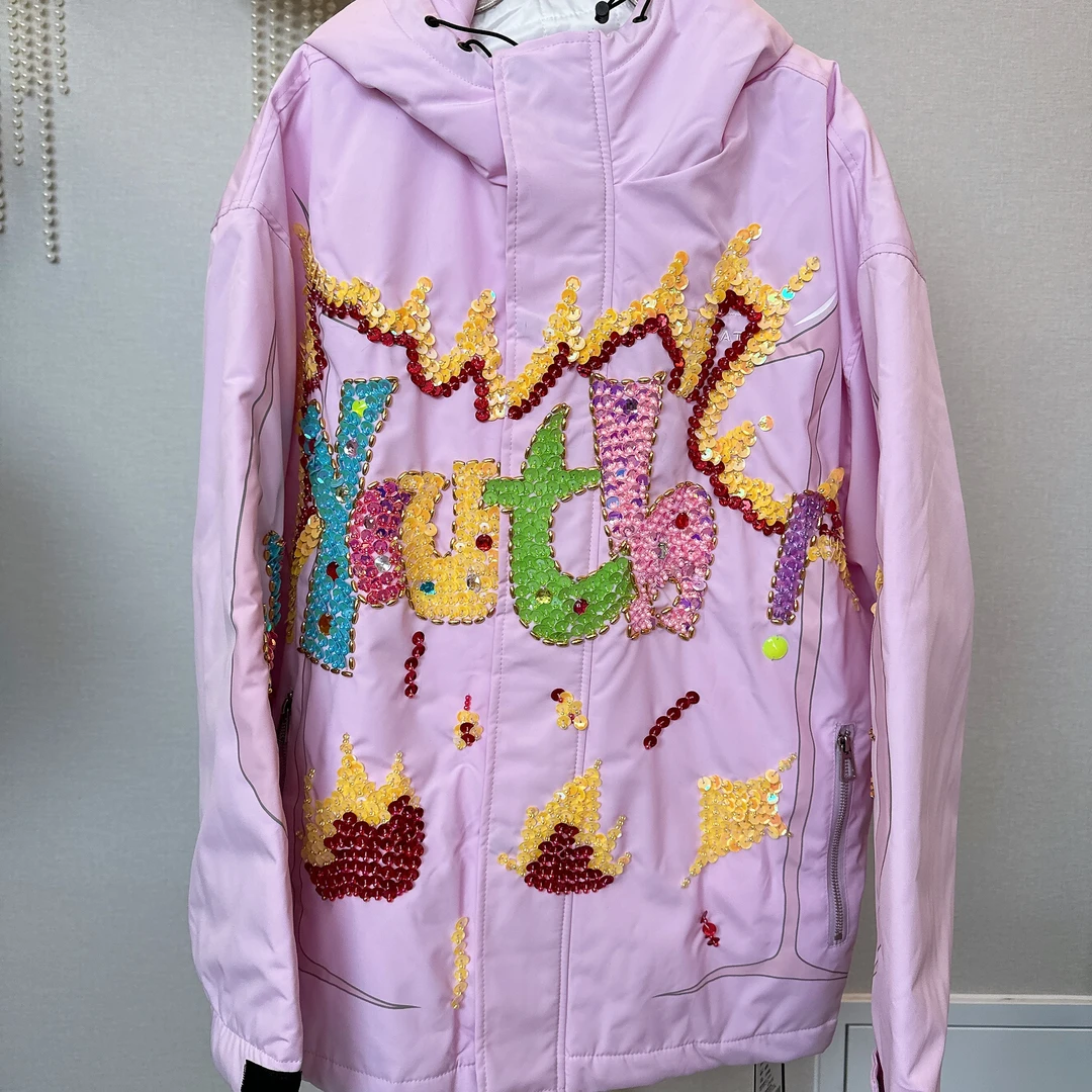 W1007锐宝潮牌设计师款重工手绣个性时尚百搭秋冬休闲夹克外套