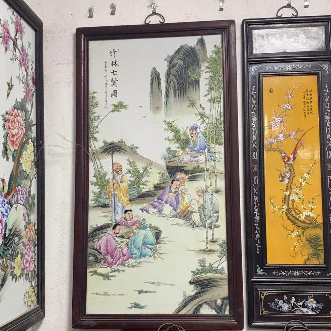 瓷片120*66 景德镇瓷板画柴窑烧制