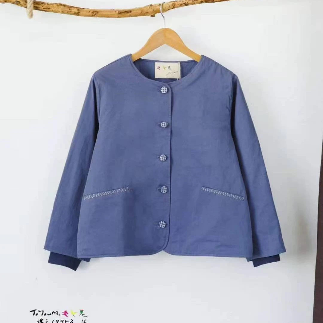 楚馨秋冬圆领夹棉保暖宽松轻便型棉服外套