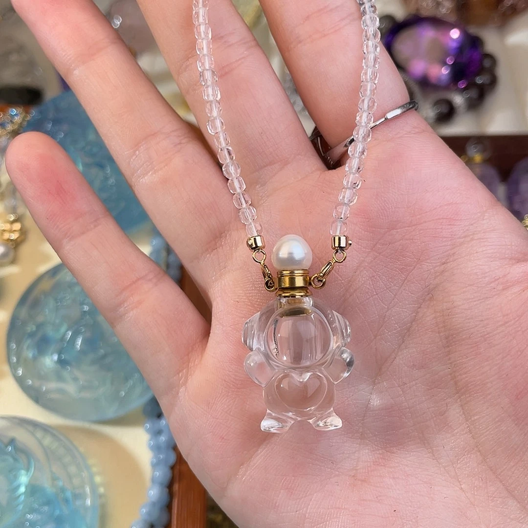 水晶颈饰未镶嵌小*宝天然水晶吊坠653