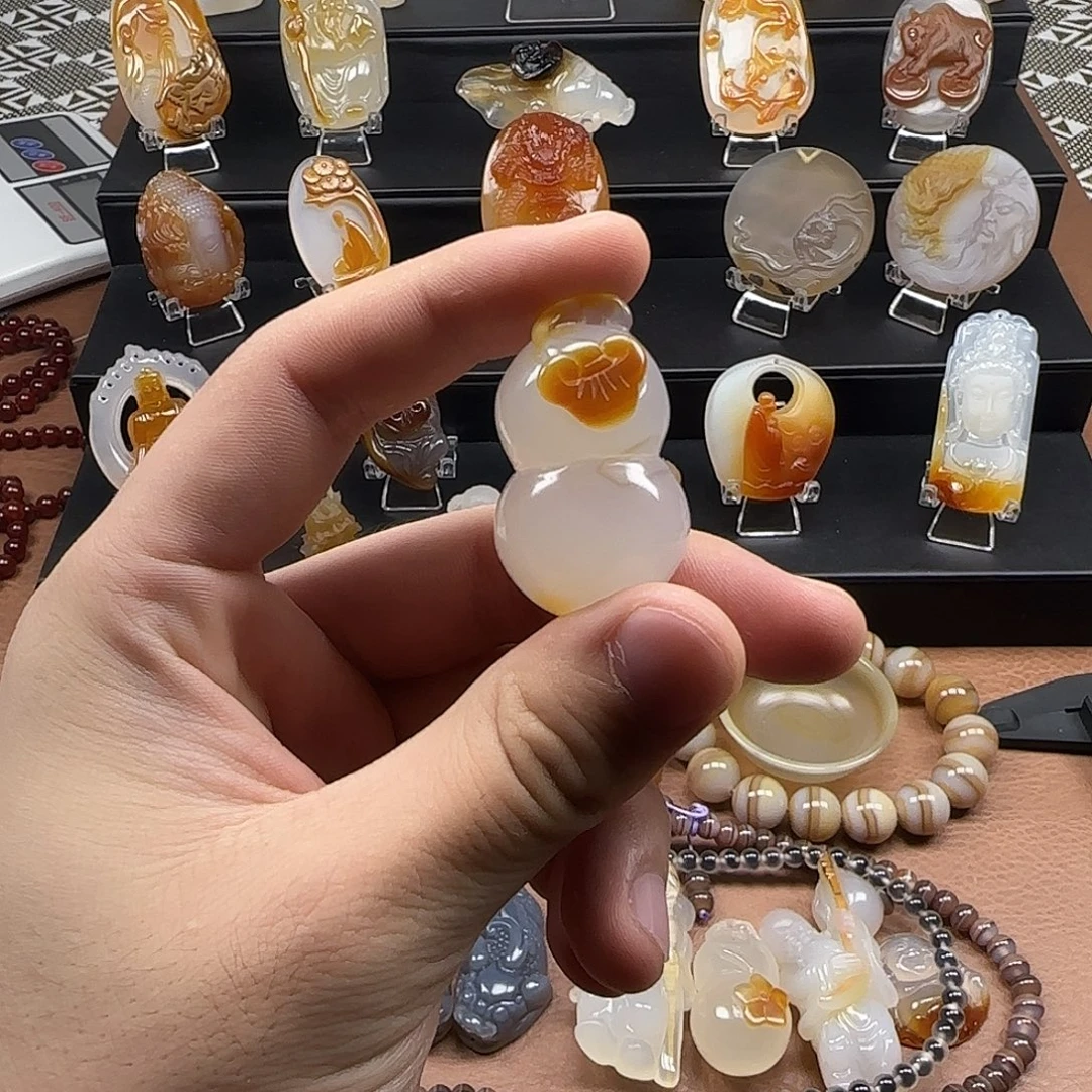 玛瑙/玉髓未镶嵌吊坠(不含链)