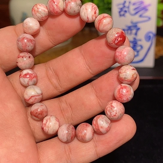 行***山天然辰砂原石手串
