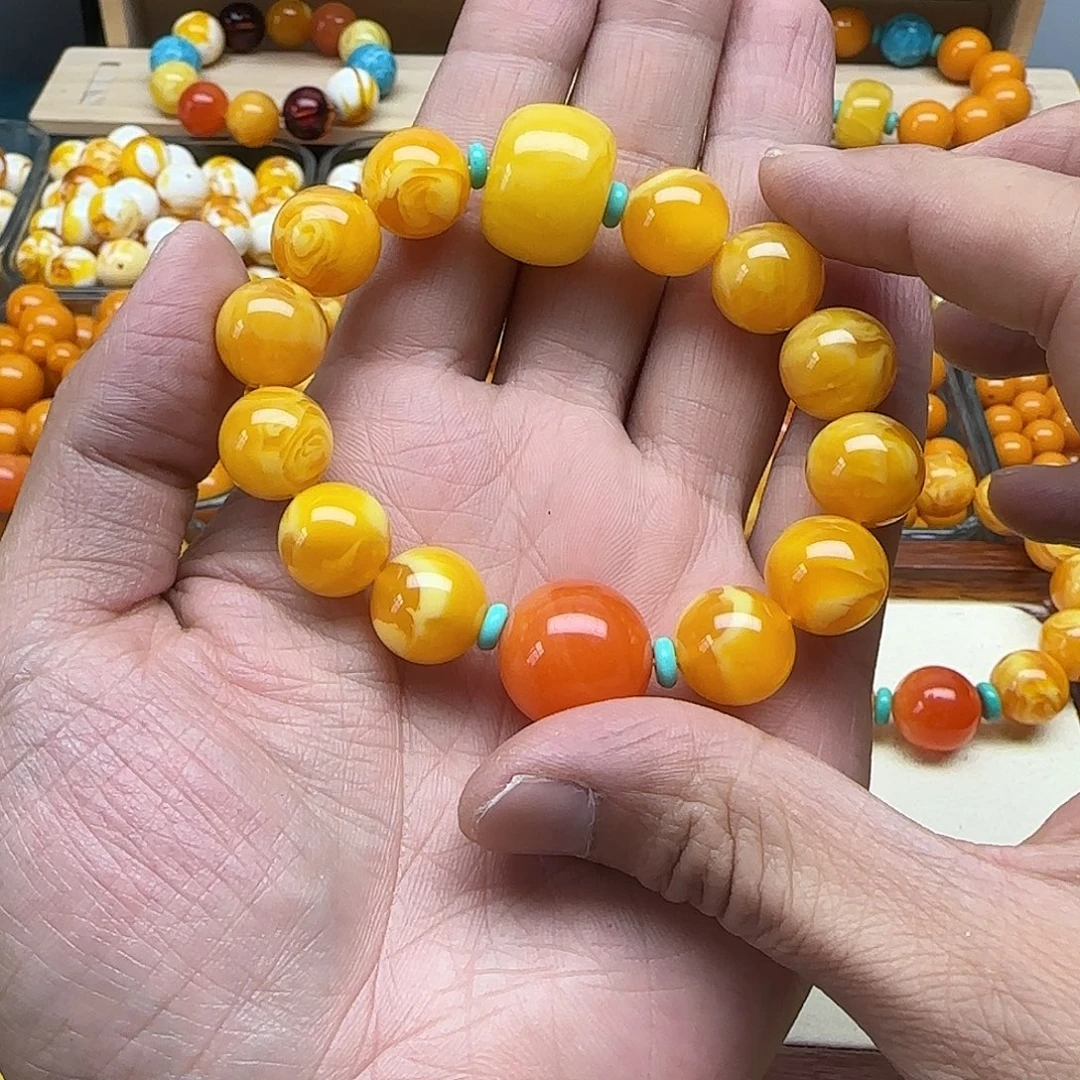 绝***人无非金属精品老蜡色素串搭配一条