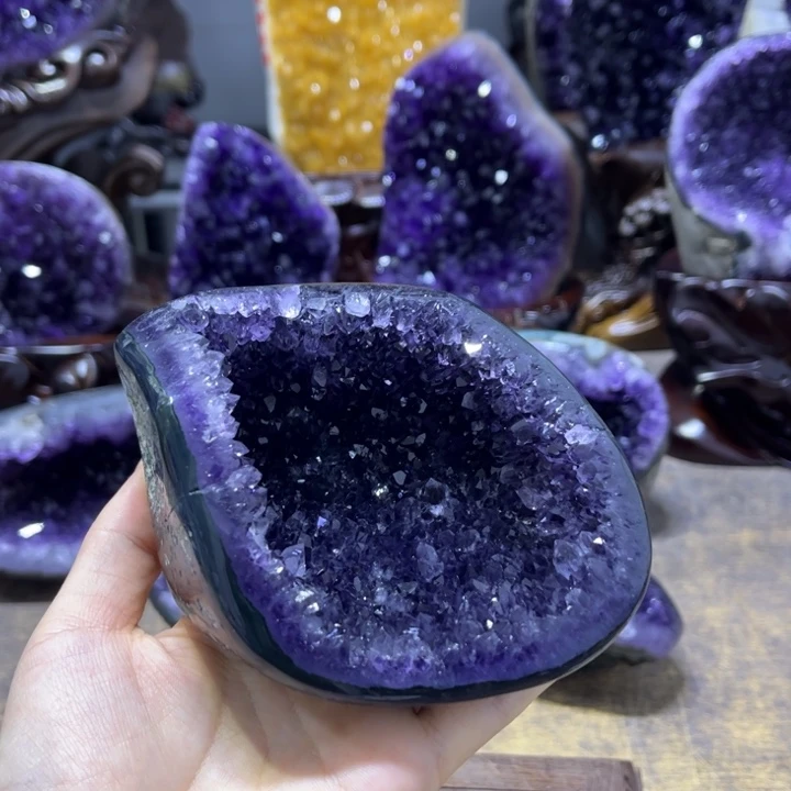 紫晶珠宝半成品未镶嵌