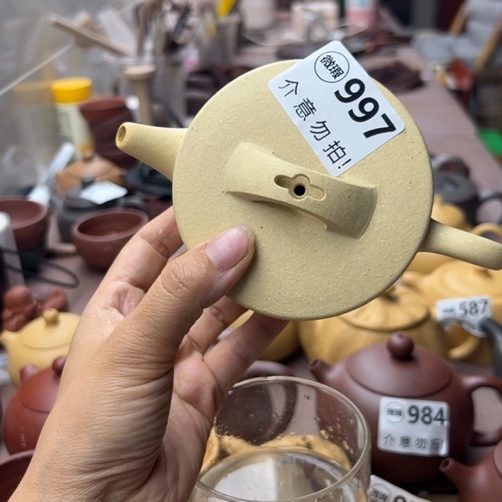 茶壶紫砂本绿半手210