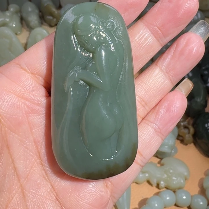 和田玉未镶嵌挂件