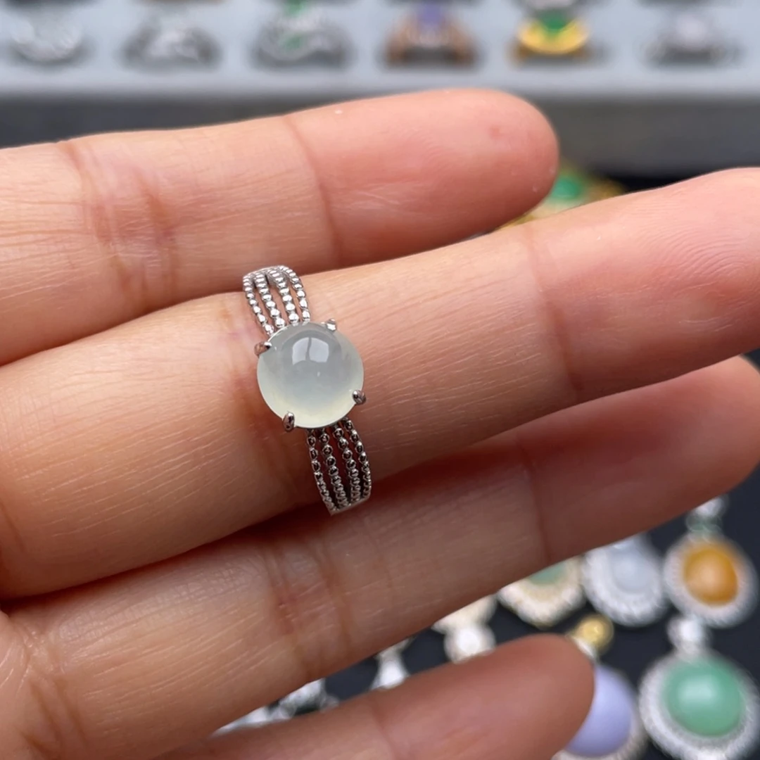 翡翠银S925镶嵌吊坠(不含链)