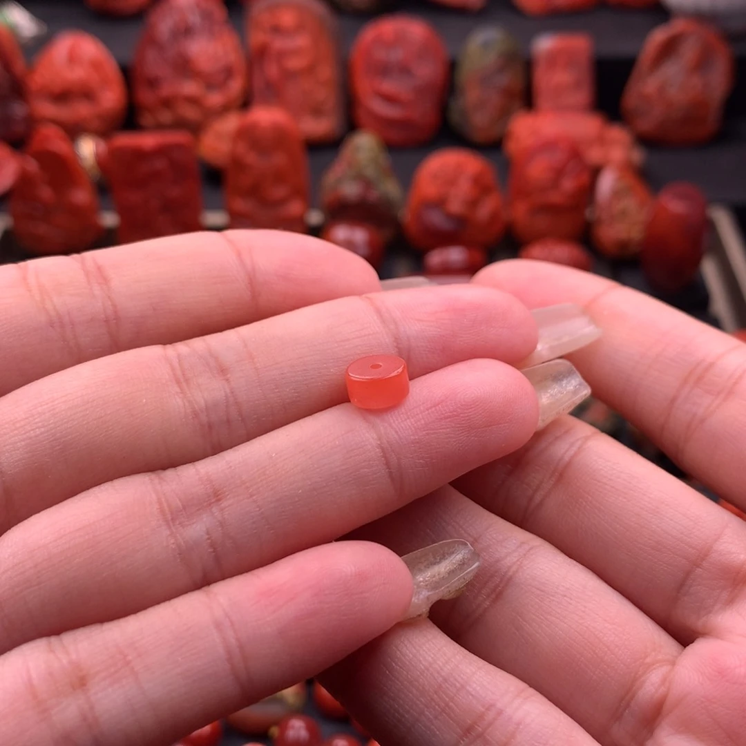 南红玛瑙南红保山精工直切隔片7mm➕未镶嵌