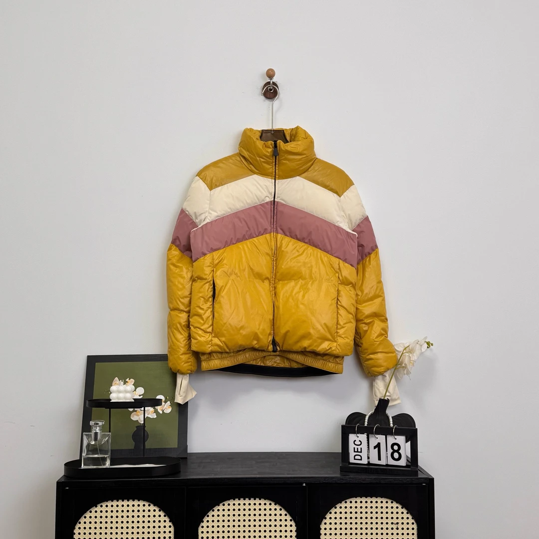 99新 MONCLER Iamar滑雪系列马卡龙色立领羽绒服 2码