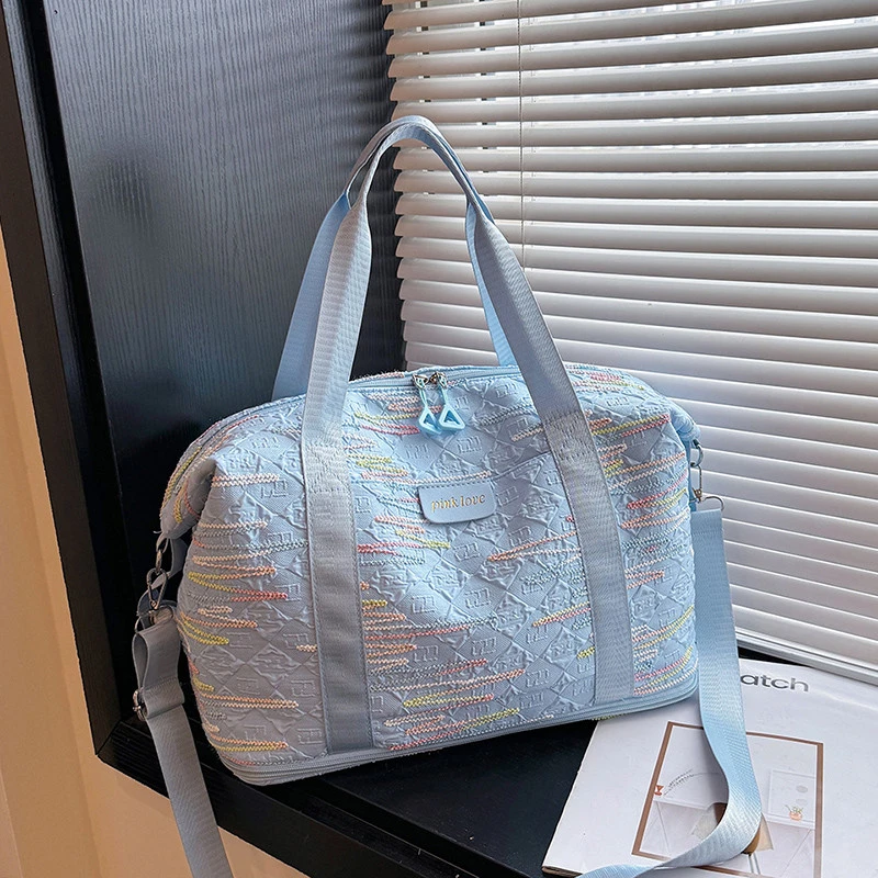 旅行包大容量女超大拉杆手提出差便携待产收纳包运动健身包行李袋