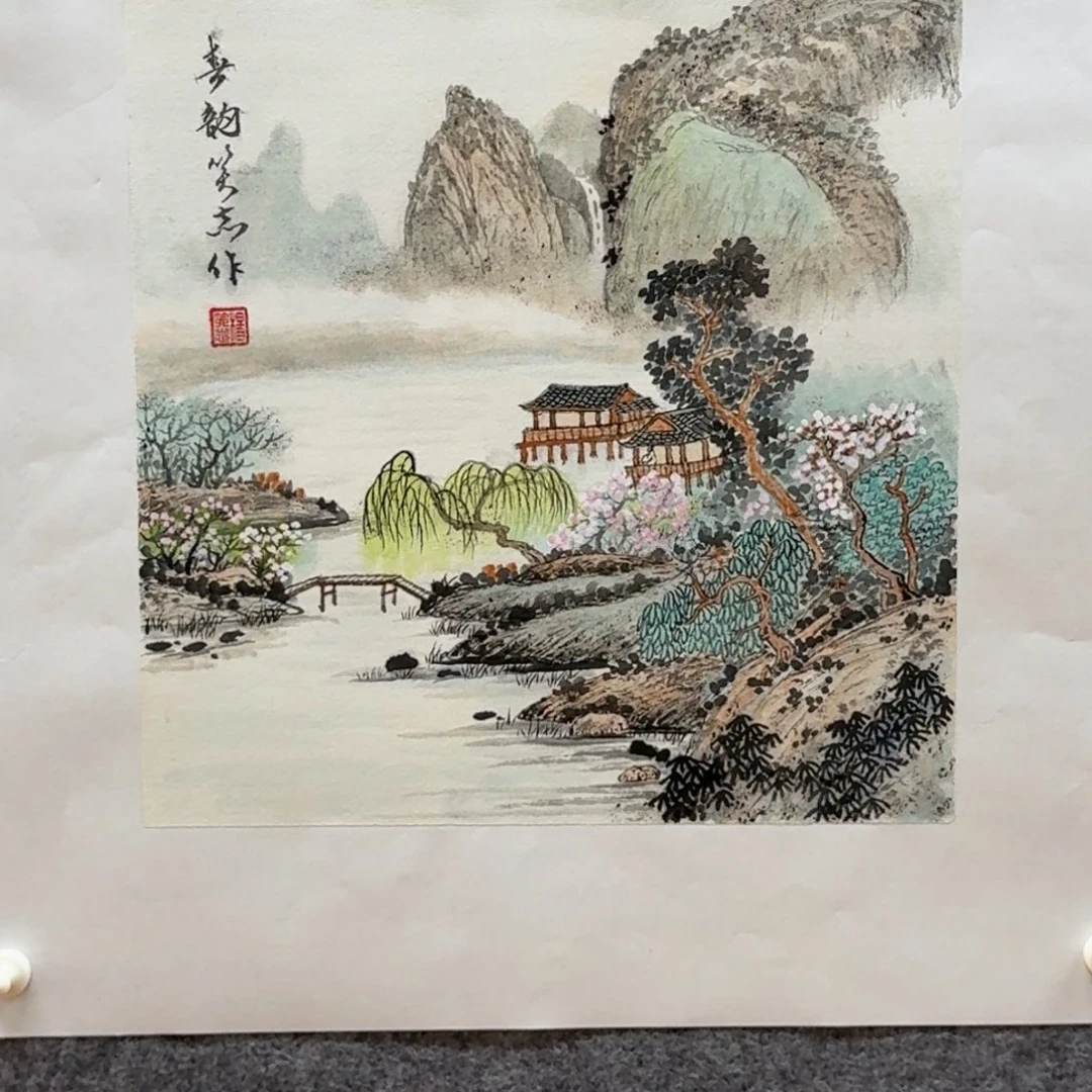 国画34斗方山水作品
