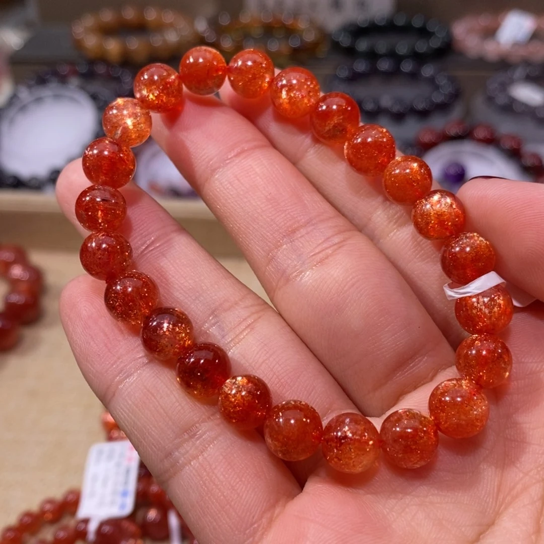 日光石手串未镶嵌金太阳8+