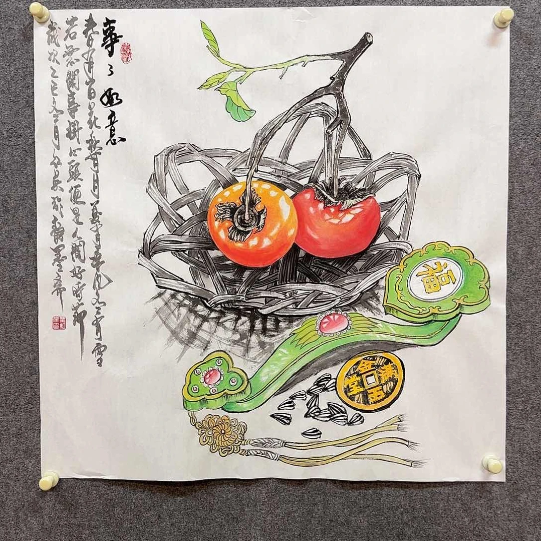 国画粟红英老师手绘作品