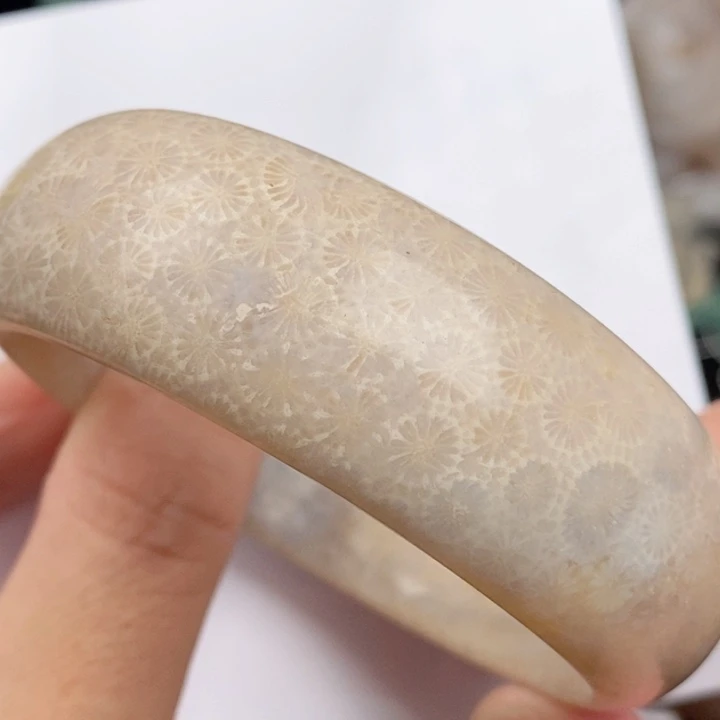 硅化玉未镶嵌手镯（圆镯）61.7