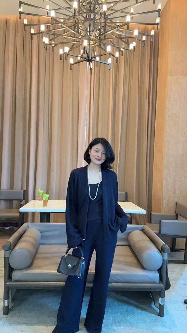 TANTAN  莱赛尔亚麻气质时尚三件套套装1774