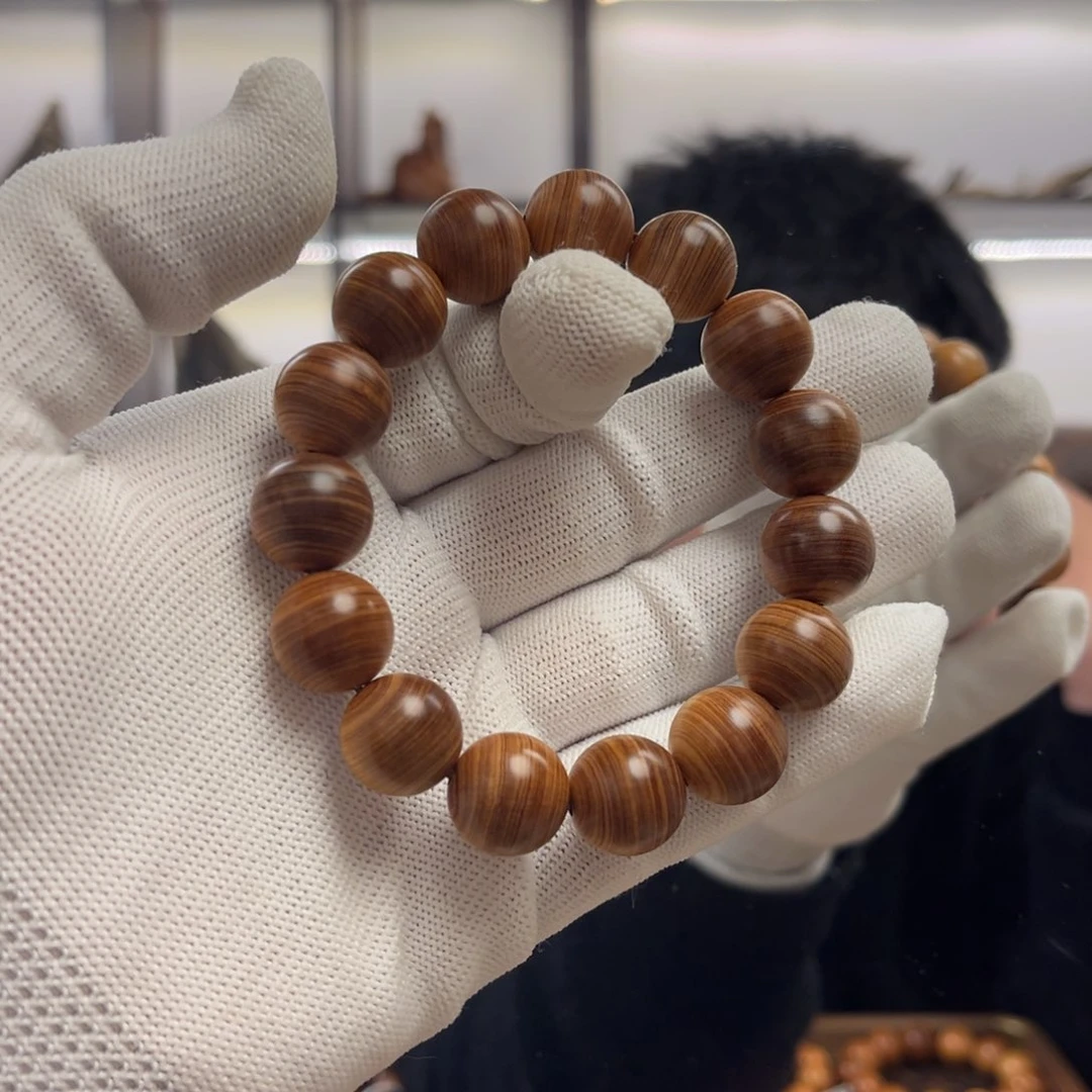 柏木（崖柏）手串/手链遇***?15顺纹干黑油甜香