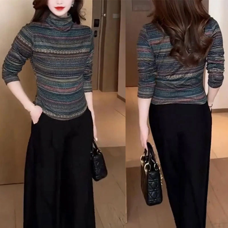 加厚双面澳绒一体绒秋冬新款百搭显瘦气质宽松洋气内搭打底衫上衣