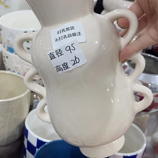 多肉绿植陶瓷花盆9.9包邮，有孔