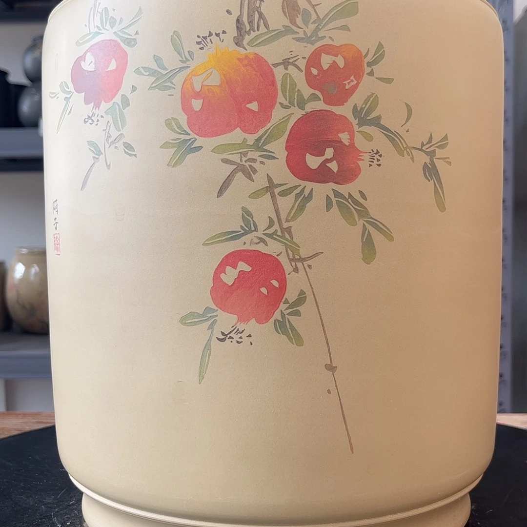 罐白泥哑光存茶缸