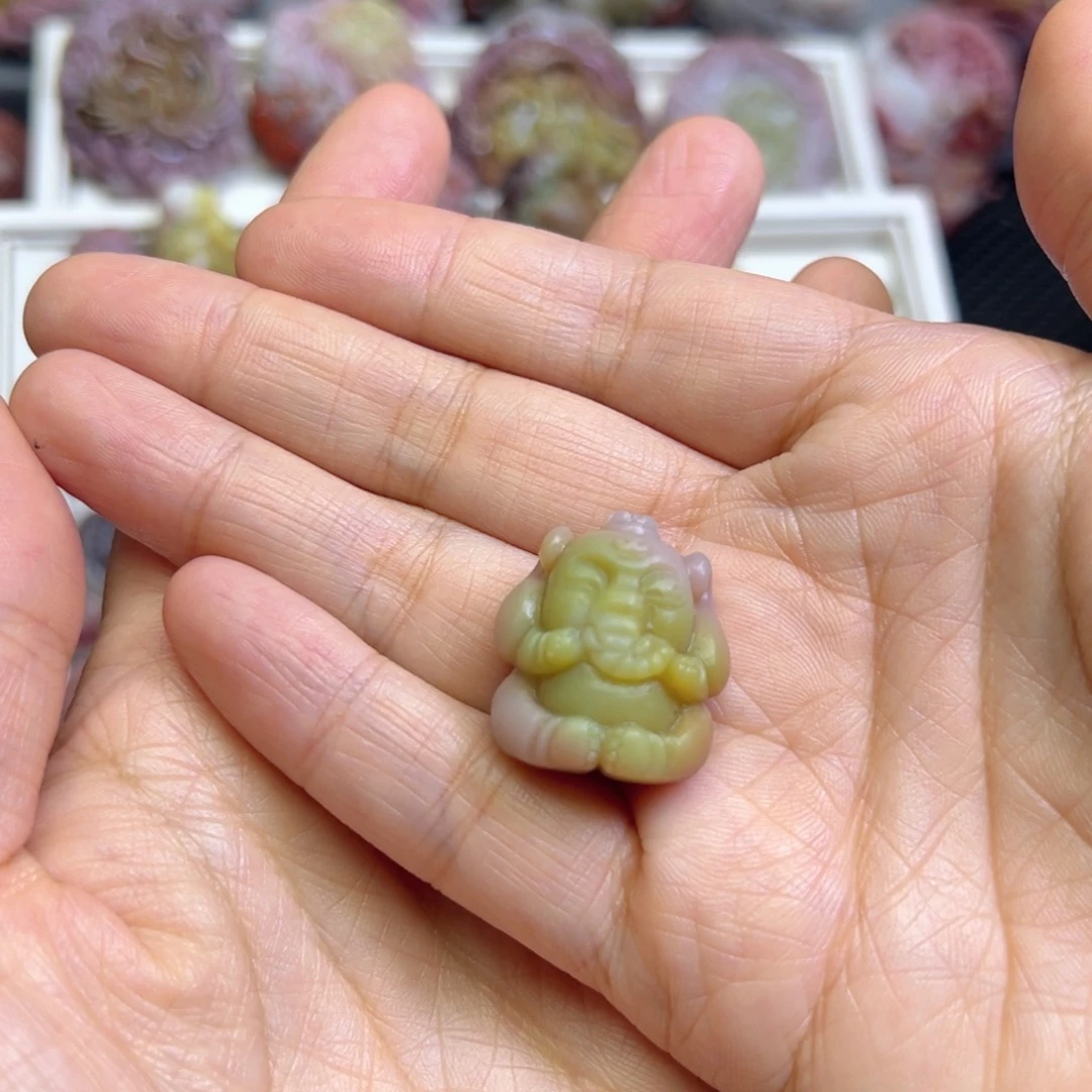 玛瑙/玉髓吊坠未镶嵌@****蟹