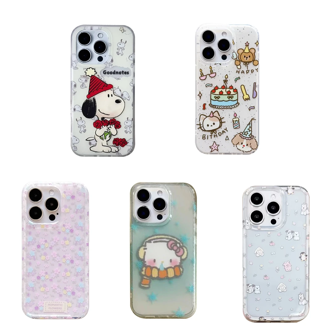 新款可爱ins风IMD适用苹果16Promax-13创意全包防摔卡通手机壳