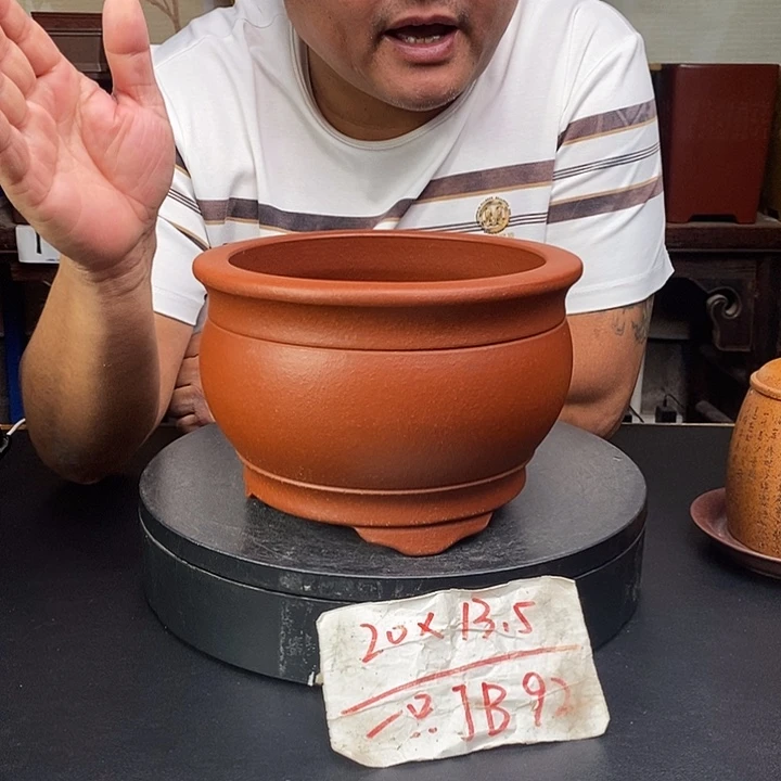 紫砂花盆货号一只JB92