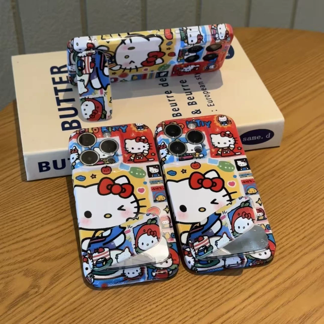 SMBLCE甜美kitty酱支架适用苹果17/16菲林手机壳华为vivo小米oppo