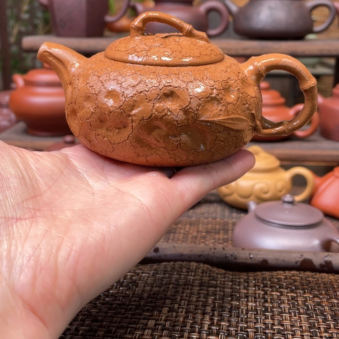 紫砂茶壶宜兴原矿紫砂手工制200