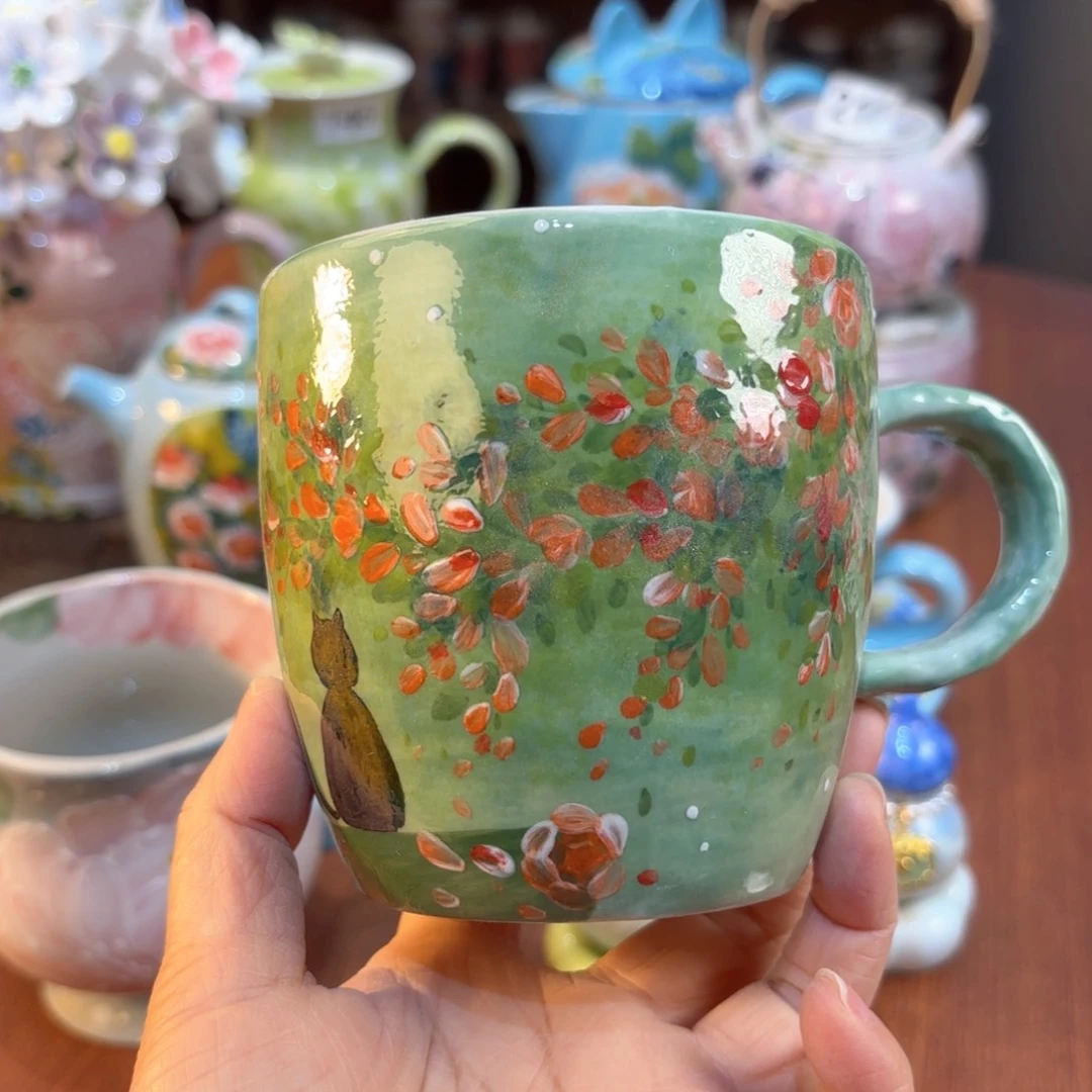 景德镇手绘高温釉下彩陶瓷茶具