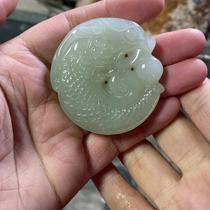 和田玉未镶嵌挂件