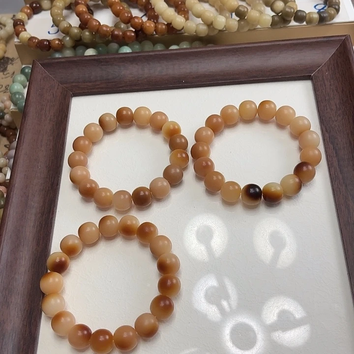 菩提根/象牙果手串卡15黑糖波波苹果珠