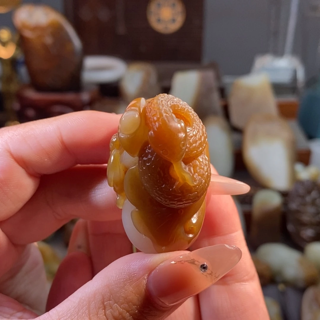 和田玉（糖玉）未镶嵌颈饰腰缠万贯