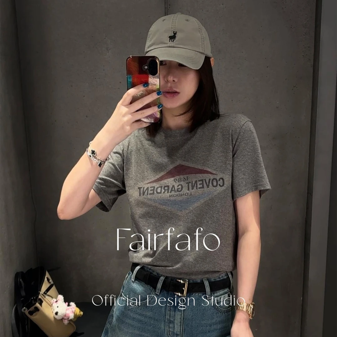 【字母印花短袖】 AATX56098夏季新款爆款舒适轻薄通勤休闲T恤