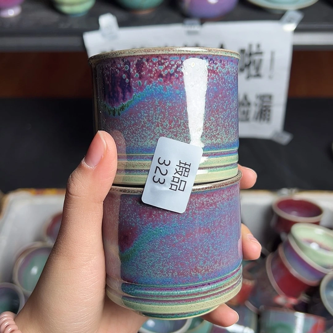 F***y摆件陶窑口自销原矿钧瓷