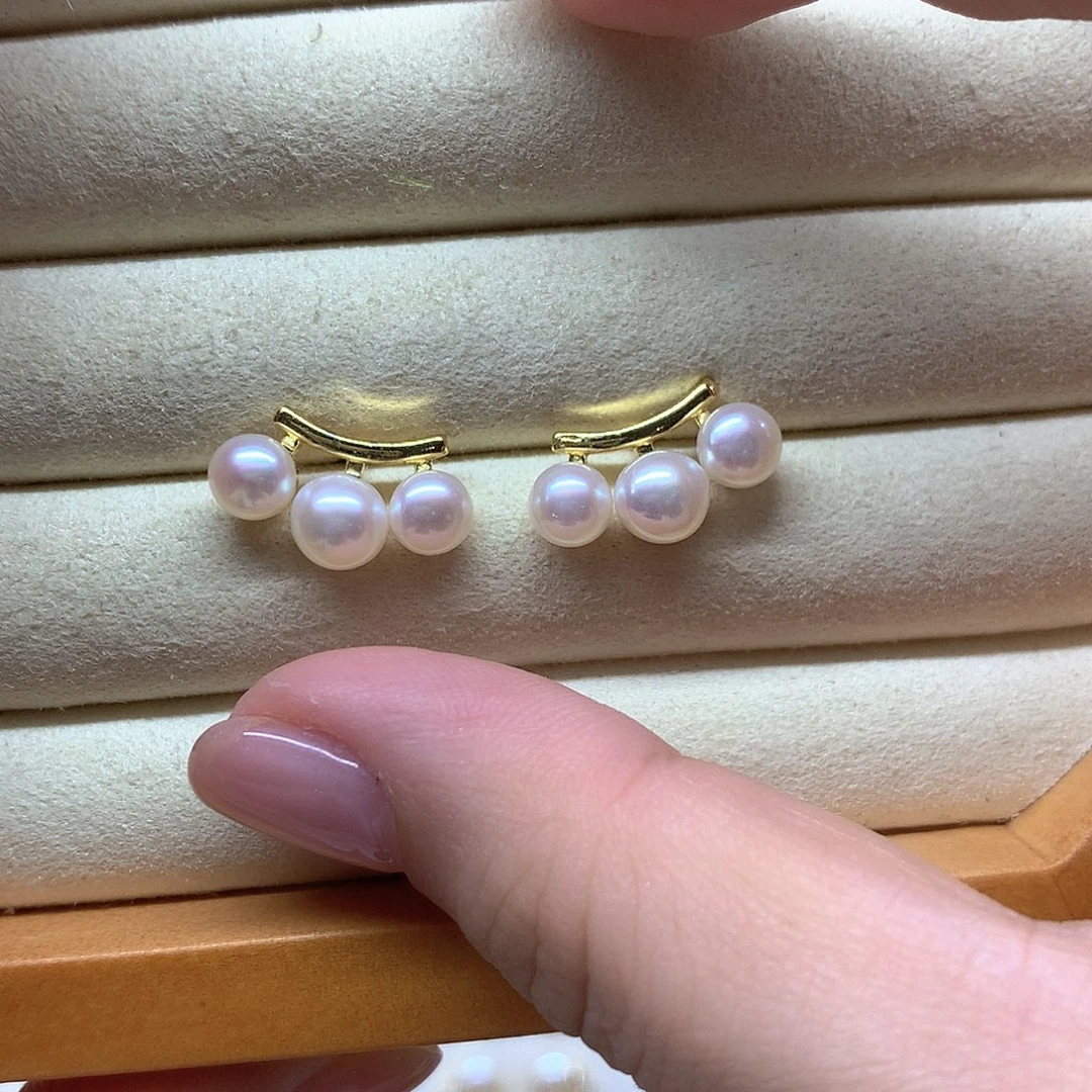合金耳饰淡水珍珠