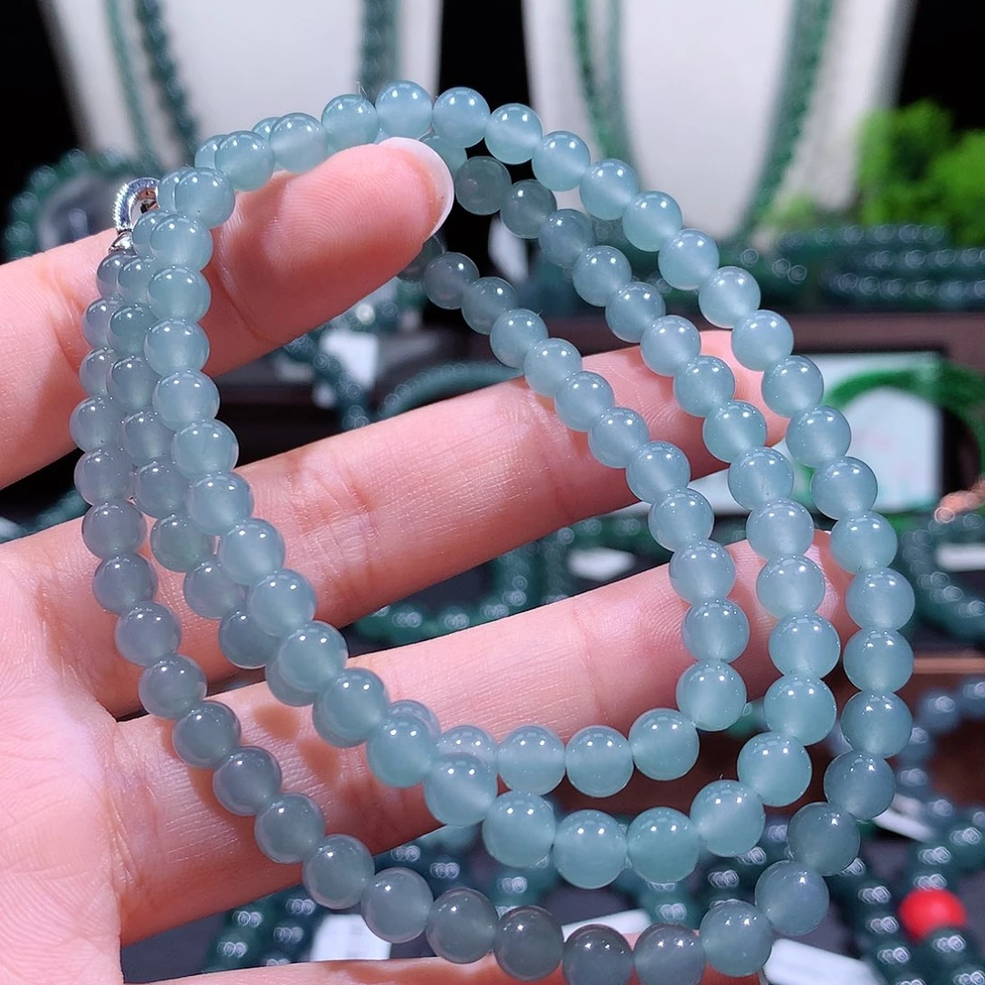 翡翠未镶嵌手链天然a货翡翠项链6