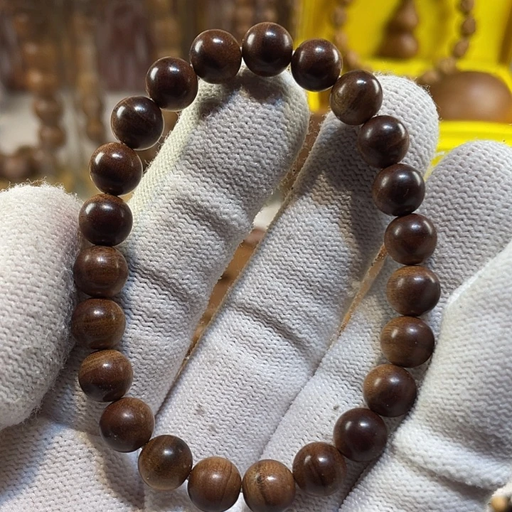 檀香木手串/手链老山檀香百年料沉水蕉糖甜0.8