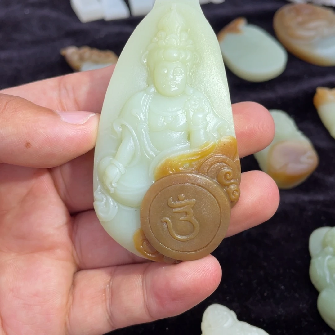 和田玉（糖玉）未镶嵌笔搁