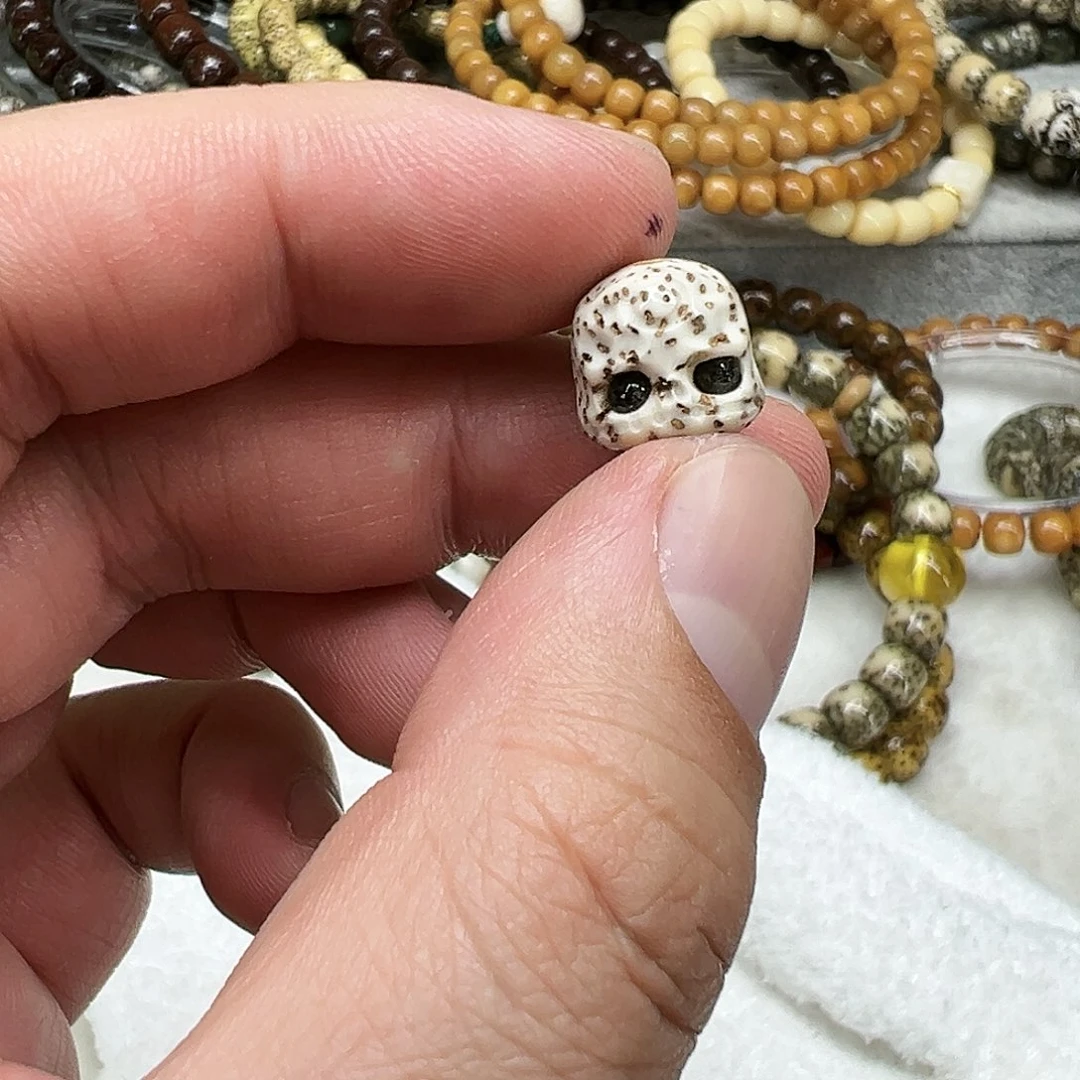 星月菩提手串49星月菩提阿呆头一颗