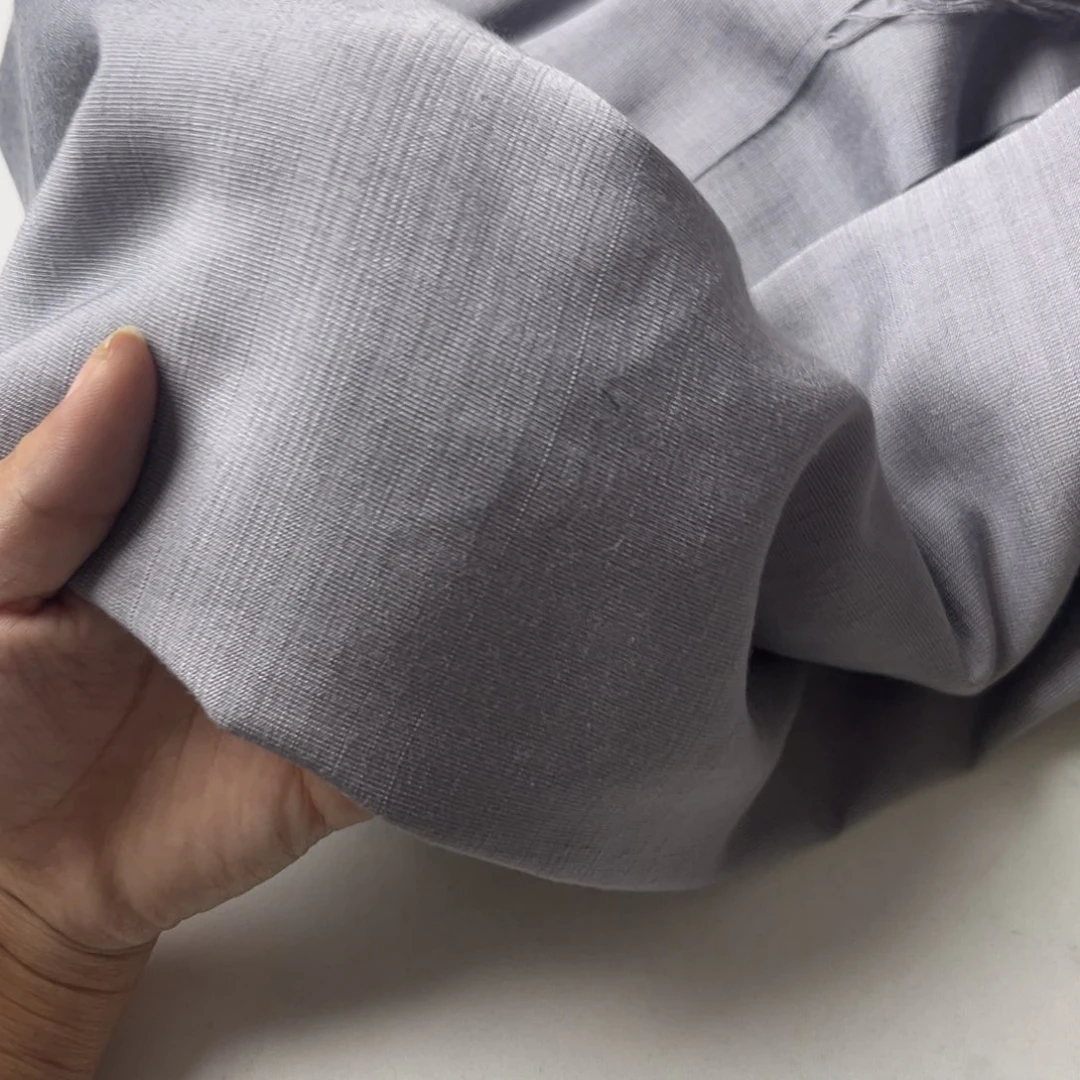 混纺浅灰色天丝苎麻1.5米