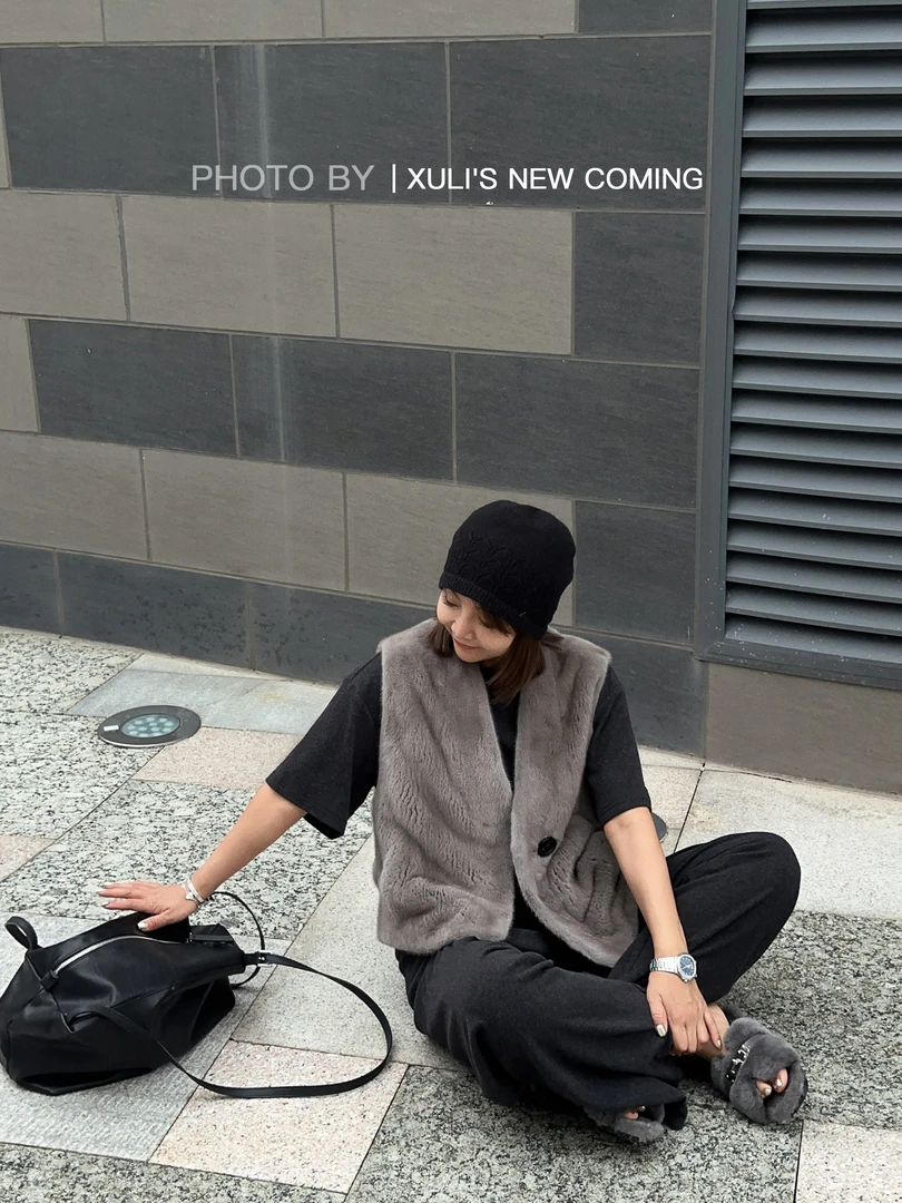 XULI'S EPOCH经典多色一扣设计貂皮马甲·早秋限定·903P13900