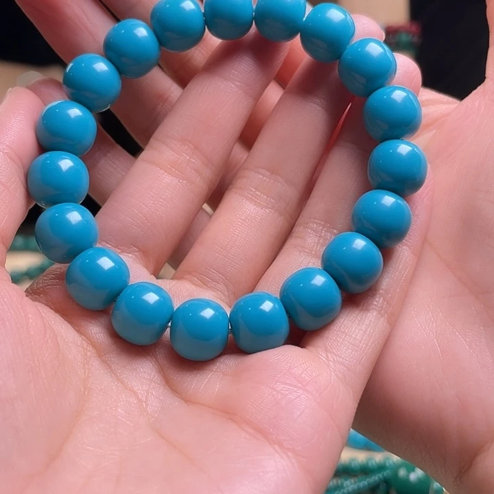 21暴力蓝老形手串一条18圈围