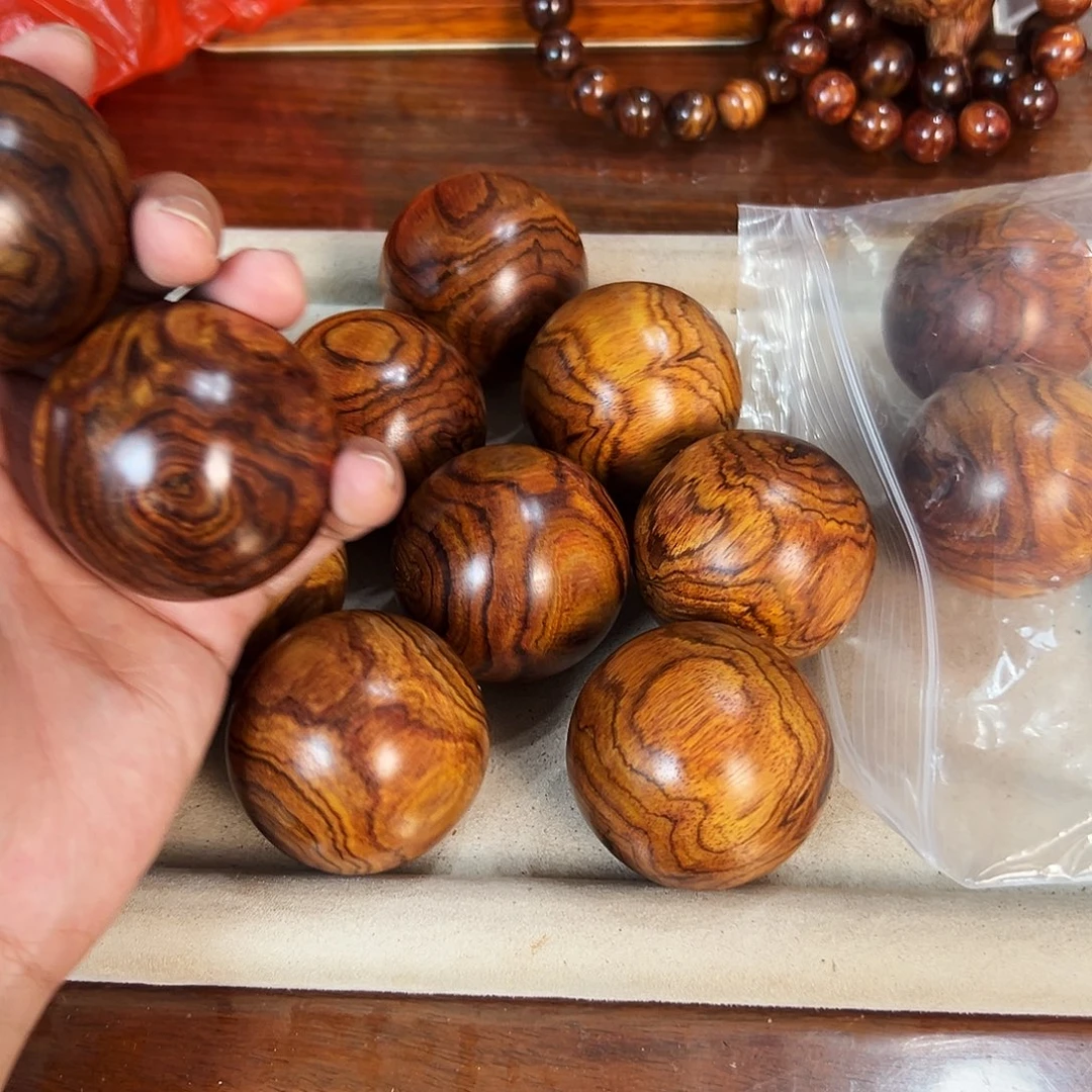 黄花梨/降香黄檀手串/手链50mm圆珠手球