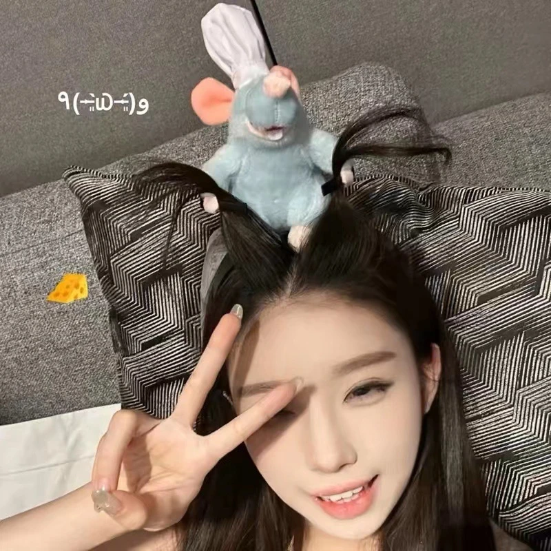 料理鼠王发箍老鼠发箍头箍发夹夹子抓刘海洗脸发卡厨神鼠鼠刘海夹