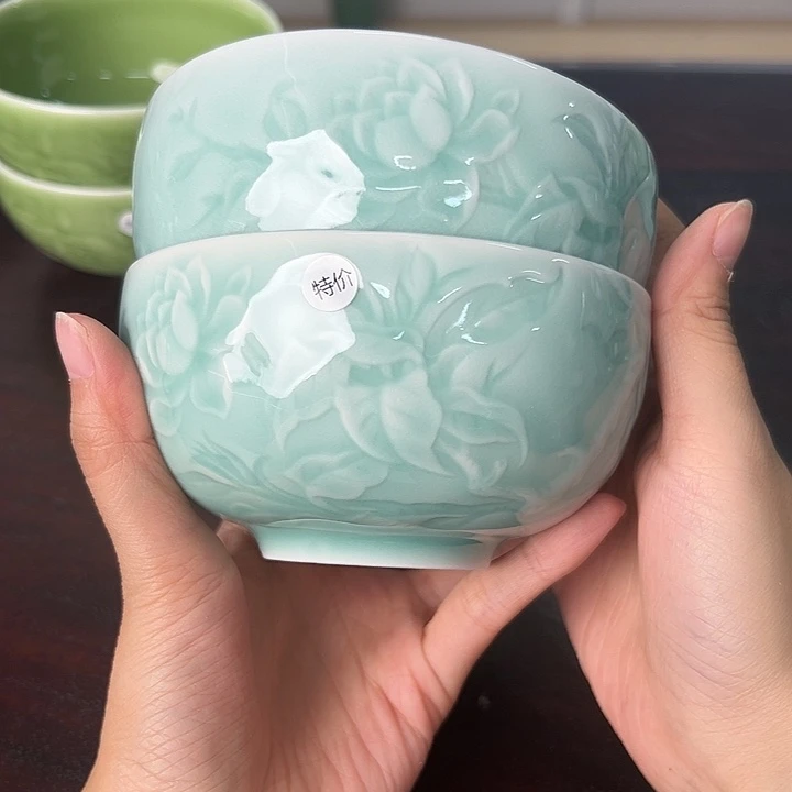 龙泉云间青瓷小米茶器