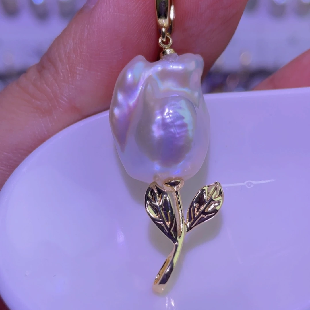 淡水珍珠未镶嵌天然淡水珍珠吊坠