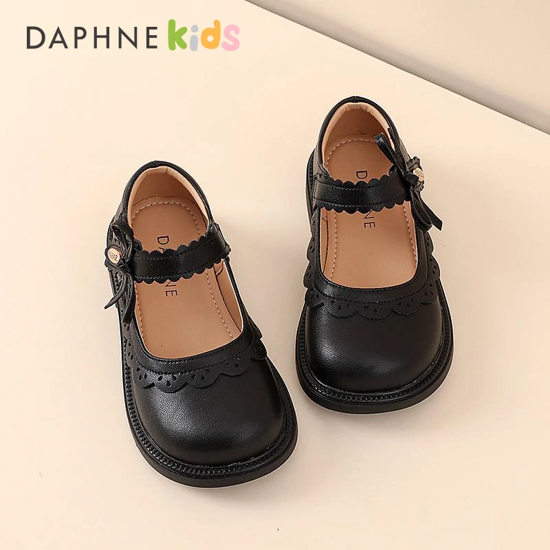 Daphne达芙妮女童鞋子真皮公主小皮鞋2025新款宝宝春夏单鞋131080