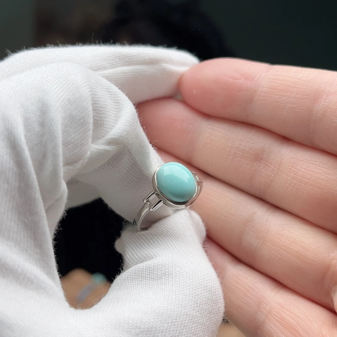 绿松石珠宝奇石银S925镶嵌