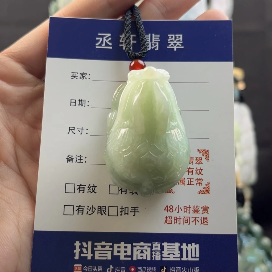 翡翠颈饰未镶嵌拾*者龙龟