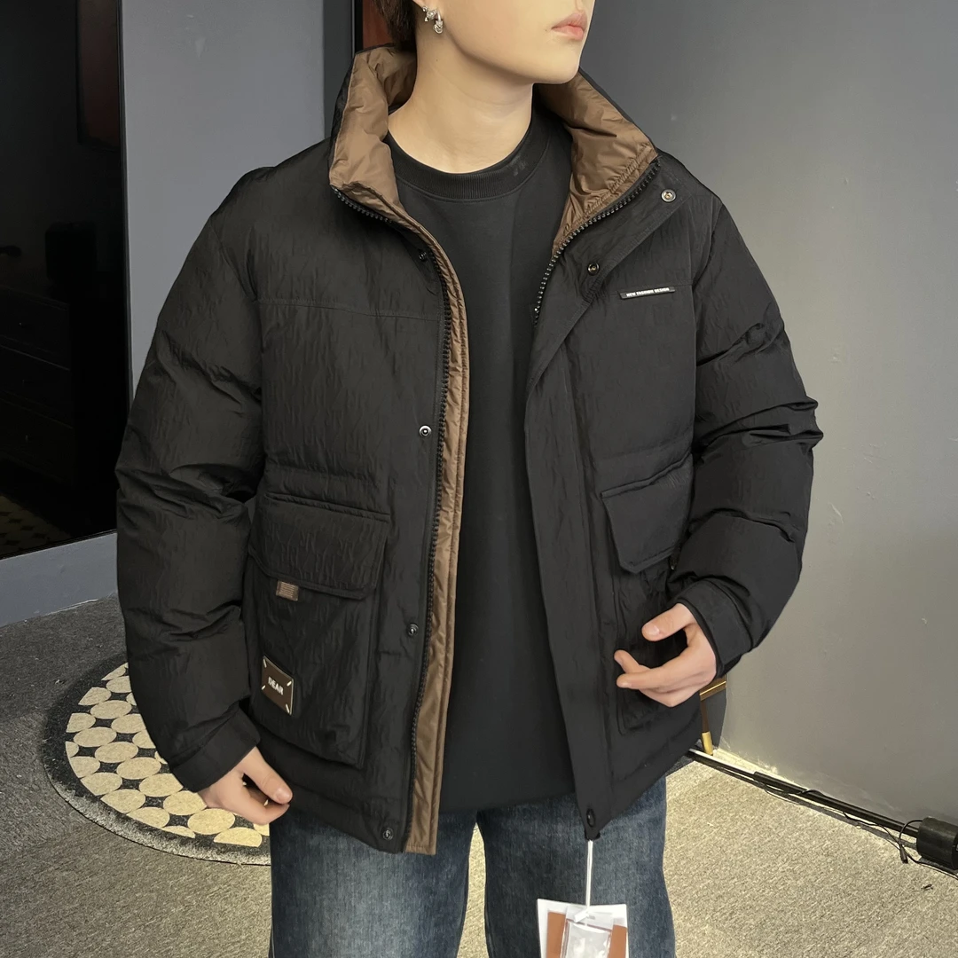 5016冬季新款加厚外套保暖防寒男装休闲防风轻薄潮流百搭上衣